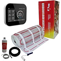 Nassboards Premium Pro - Kit de Calefacción Eléctrica Por Suelo Radiante de 200 W - 1.5m² - Termostato Negro WiFi…